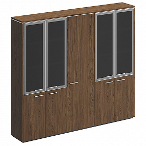 Шкаф комбинированный (со стеклом + для одежды узкий + со стеклом) - ВЛ 361 ДТ