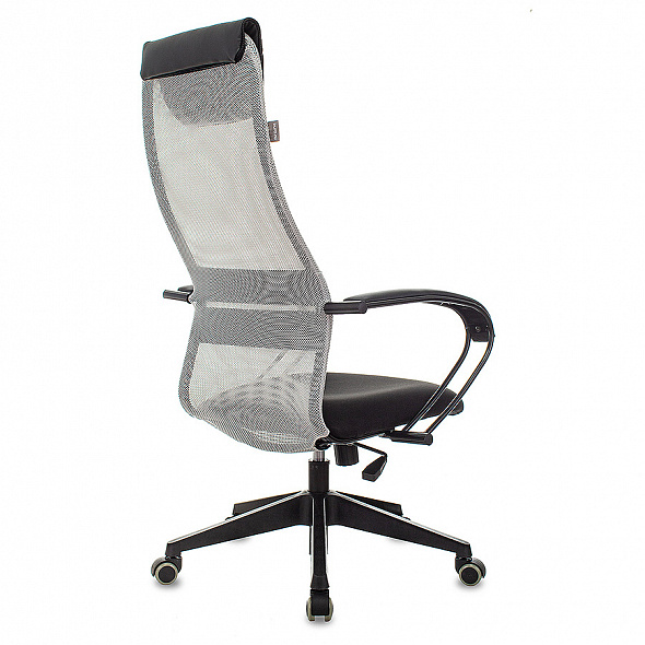 Кресло Бюрократ CH-607 светло-серый TW-02 сиденье черный сетка/ткань крестовина пластик