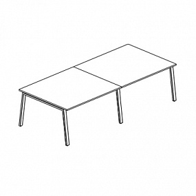 Переговорный стол (2 столешницы) на А-образном м/к - БА.ПРГ-2.1