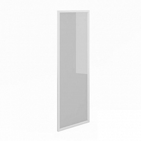 Стеклянная дверь (матовая, белая) в алюм. раме 383x18x1148 - V-4.4.1