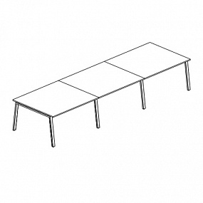 Переговорный стол (3 столешницы) на А-образном м/к - БА.ПРГ-3.2