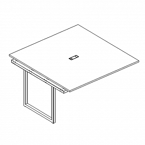 Секция стола для переговоров на металлокаркасе QUATTRO - А4 А4 133-1 ВТ