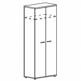 Шкаф для одежды (задняя стенка ДСП) - А4 9317 НД/БП