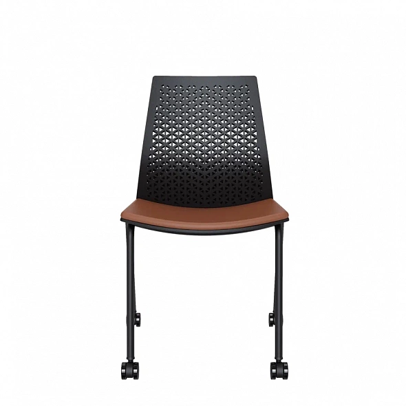 Кресло для посетителей LAMI-A черно-коричневое
