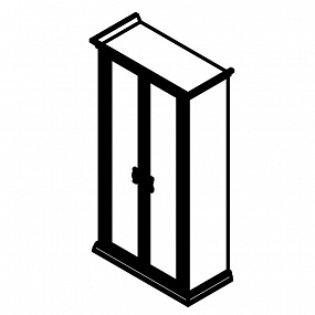 Шкаф с деревянными дверями - LRD404