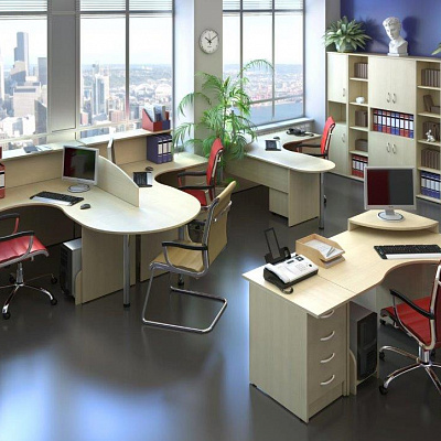 Офисные столы Рива(венге,клен,клен/металлик)