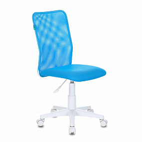 Кресло Бюрократ KD-9 голубой TW-31 TW-55 сетка/ткань крестовина пластик пластик белый