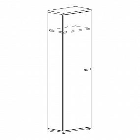 Шкаф для одежды узкий - А4 9308 НД/БП