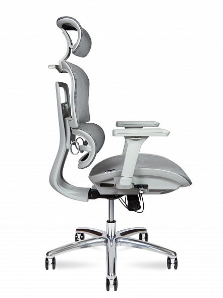 Кресло офисное  Kron grey  (серый пластик / серая сетка)