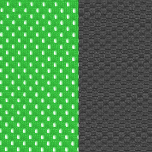 Зеленая сетка / серая ткань