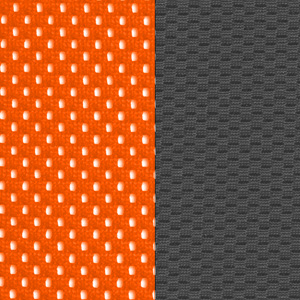 Оранжевая сетка / серая ткань