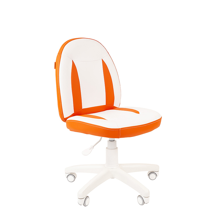 Кресло Chairman KIDS 122 белый пластик белый/оранжевый