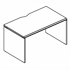 Стол письменный на каркасе ДСП (1 скос) - МР ВЛ 026.02 ВЛ