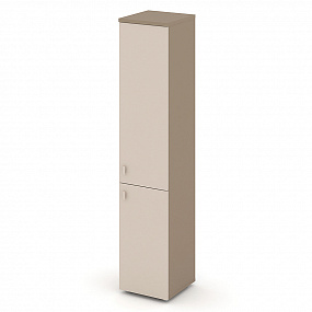 Шкаф высокий узкий правый (1 низкий фасад ЛДСП + 1 средний фасад ЛДСП) - ES.SU-1.3(R)