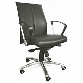 Кресло - Линк РС900 короткий хром (Кожзам)
