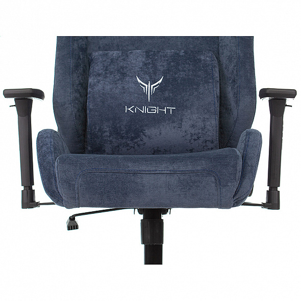 Кресло Бюрократ Knight N1 Fabric синий Light-27 с подголов. крестовина металл