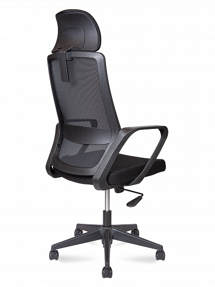 Кресло офисное  Pino black  (черный пластик / черная ткань / черная сетка)