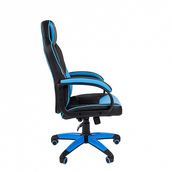 Кресло Chairman GAME 17 черный/голубой