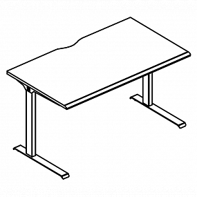 Стол письменный на металлокаркасе МL (1 скос) - МР А2 021.02 ВЛ