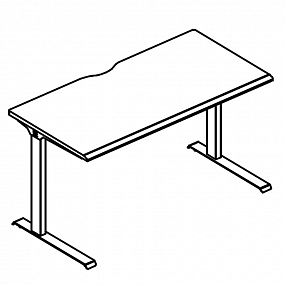 Стол письменный на металлокаркасе МL (1 скос) - МР А2 011.02 ВЛ