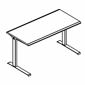 Стол письменный на металлокаркасе МL (2 скоса) - МР А2 015.01 МП