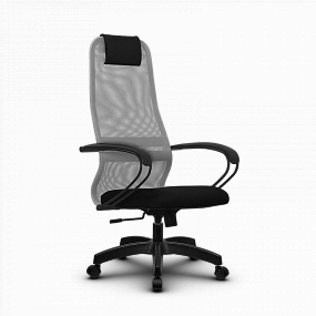 Кресло офисное Метта - SU-BP-8 Pl светло-серый/черный