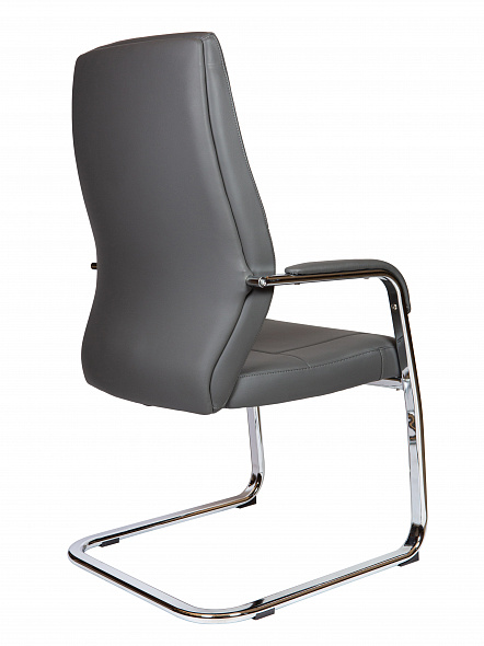 Кресло офисное  Davos CF Grey (алюминиевая  база / серая экокожа)