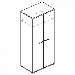 Шкаф для одежды глубокий (топ ДСП) - МР 9411 МП/МП/МП