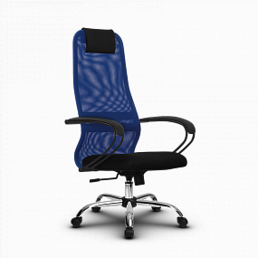 Кресло офисное Метта - SU-BP-8 Ch синий/черный