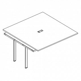 Секция стола для переговоров на металлокаркасе UNO - А4 А1 135-1 ВС