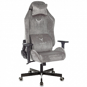 Кресло Бюрократ Knight N1 Fabric серый Light-19 с подголов. крестовина металл