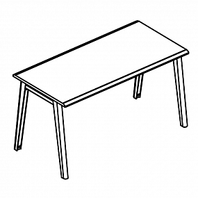 Стол письменный на металлокаркасе МТ (2 скоса) - МР Б1М 014.01 ВЛ
