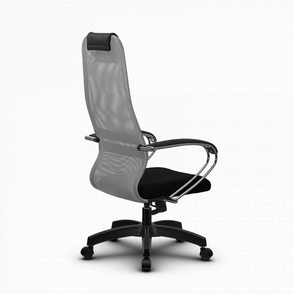 Кресло офисное Метта - SU-BK-8 Pl светло-серый/черный