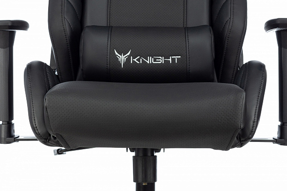 Кресло игровое Бюрократ Knight Thunder 5X черный эко.кожа крестов. металл