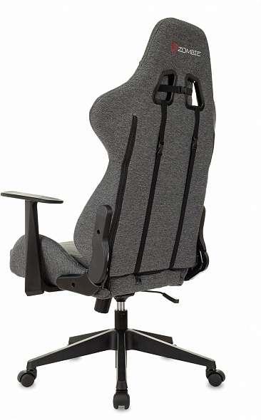 Кресло игровое Бюрократ Zombie Neo серый 3C1 с подголов. крестов. Пластик