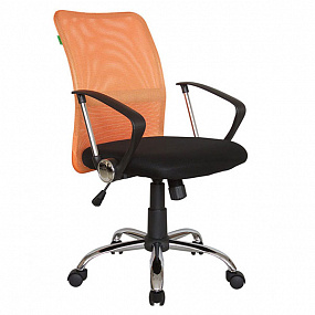 Кресло Smart m (8075) Чёрная ткань/Оранжевая сетка