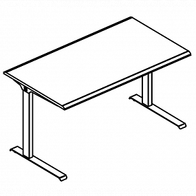 Стол письменный на металлокаркасе МL (2 скоса) - МР А2 024.01 ВЛ