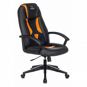 Кресло игровое Zombie 8 черный/оранжевый экокожа