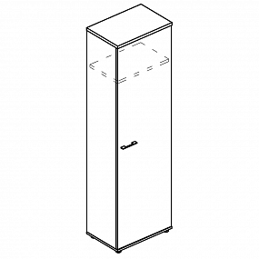 Шкаф для одежды узкий (топ ДСП) - МР 9408 МП/МП/МП