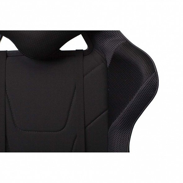 Кресло Бюрократ Zombie VIKING 4 AERO Edition черный текстиль/экокожа с подголов. крестовина пластик