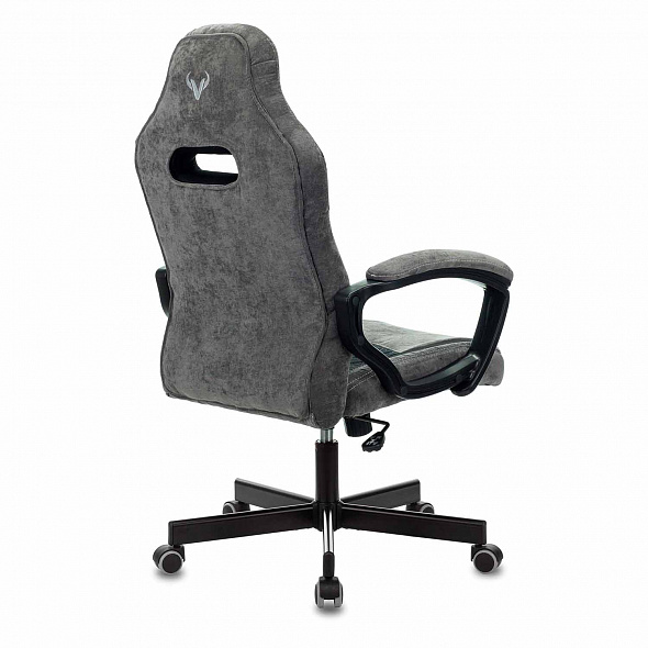 Кресло Бюрократ Zombie VIKING 6 KNIGHT Fabric серый/черный с подголов. крестовина металл