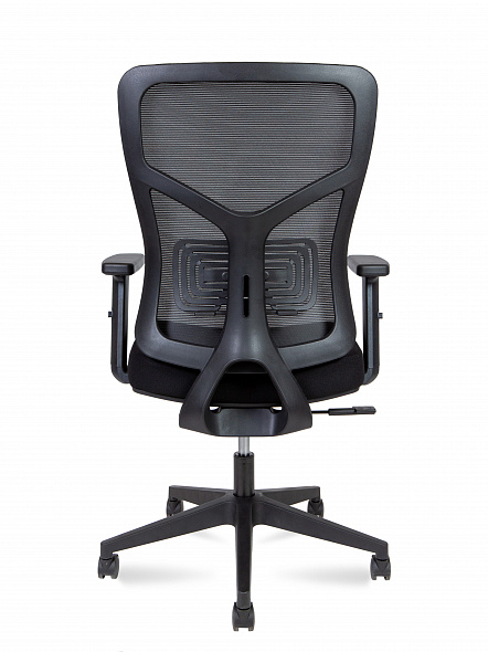 Кресло офисное  Asper LB  (черный пластик  / черная сетка / черная ткань)