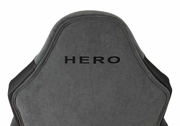 Кресло игровое Бюрократ Zombie Hero серый текстиль/эко.кожа крестов. пластик