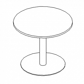 Стол для переговоров круглый на опоре-колонне - А4 ХР 141 ВС