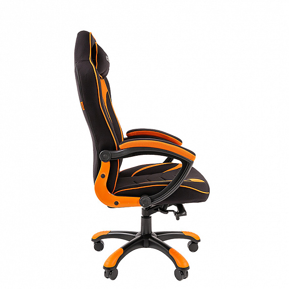 Кресло Chairman game 28 черный/оранжевый