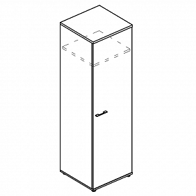 Шкаф для одежды глубокий узкий (топ ДСП) - МР 9412 МП/МП/МП