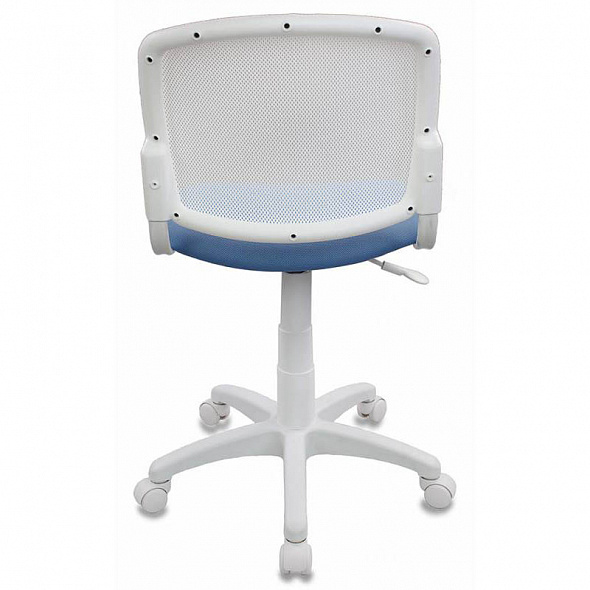 Кресло Бюрократ CH-W296NX белый TW-15 сиденье голубой 26-24 сетка/ткань крестовина пластик п