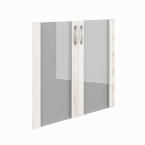 Дверь низкая стекло в рамке МДФ (тонир.2шт) - КН-4.4 лак