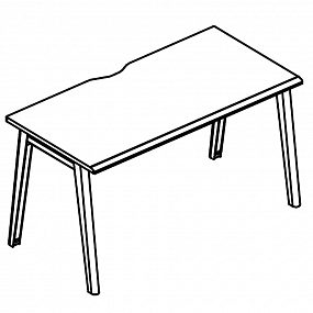 Стол письменный на металлокаркасе МТ (1 скос) - МР Б1М 013.02 ВЛ