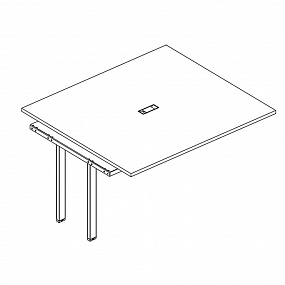 Секция стола для переговоров на металлокаркасе UNO - А4 Б1 132-1 МП